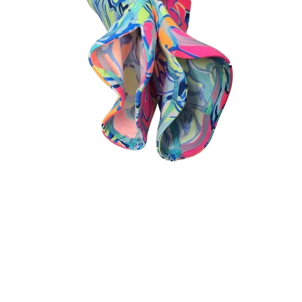 Lilly Pulitzer Luxletic Blue Pink Green Orange Colorful Leggings XS - Picture 6 of 8